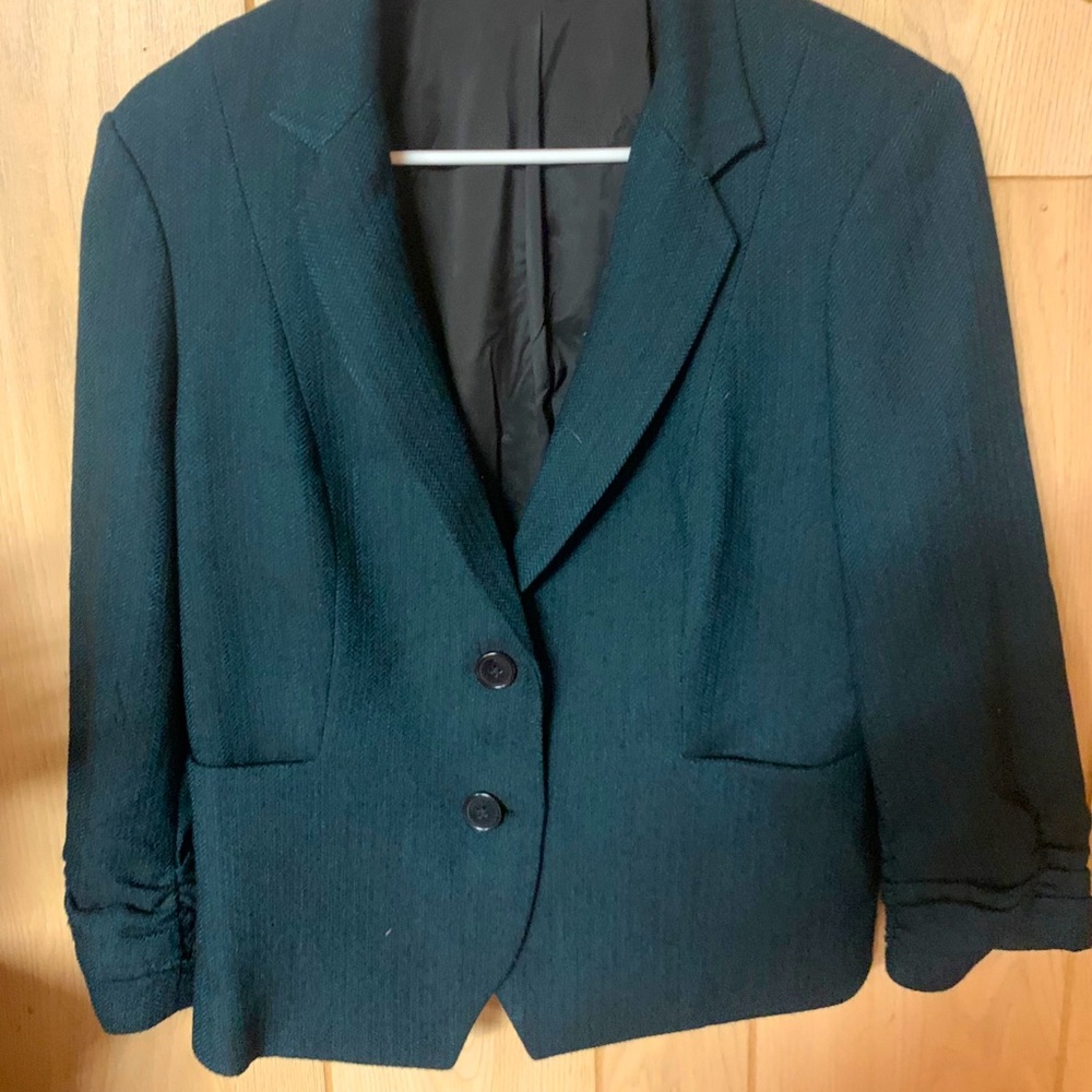 Express ruched sleeve blazer